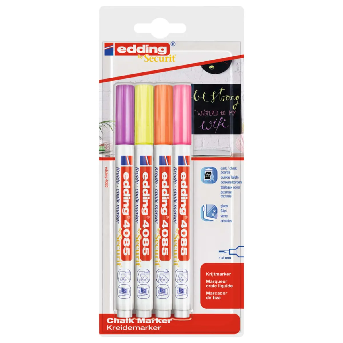 EDDING  Marqueurs craie Multicolore 4085 4 pcs
