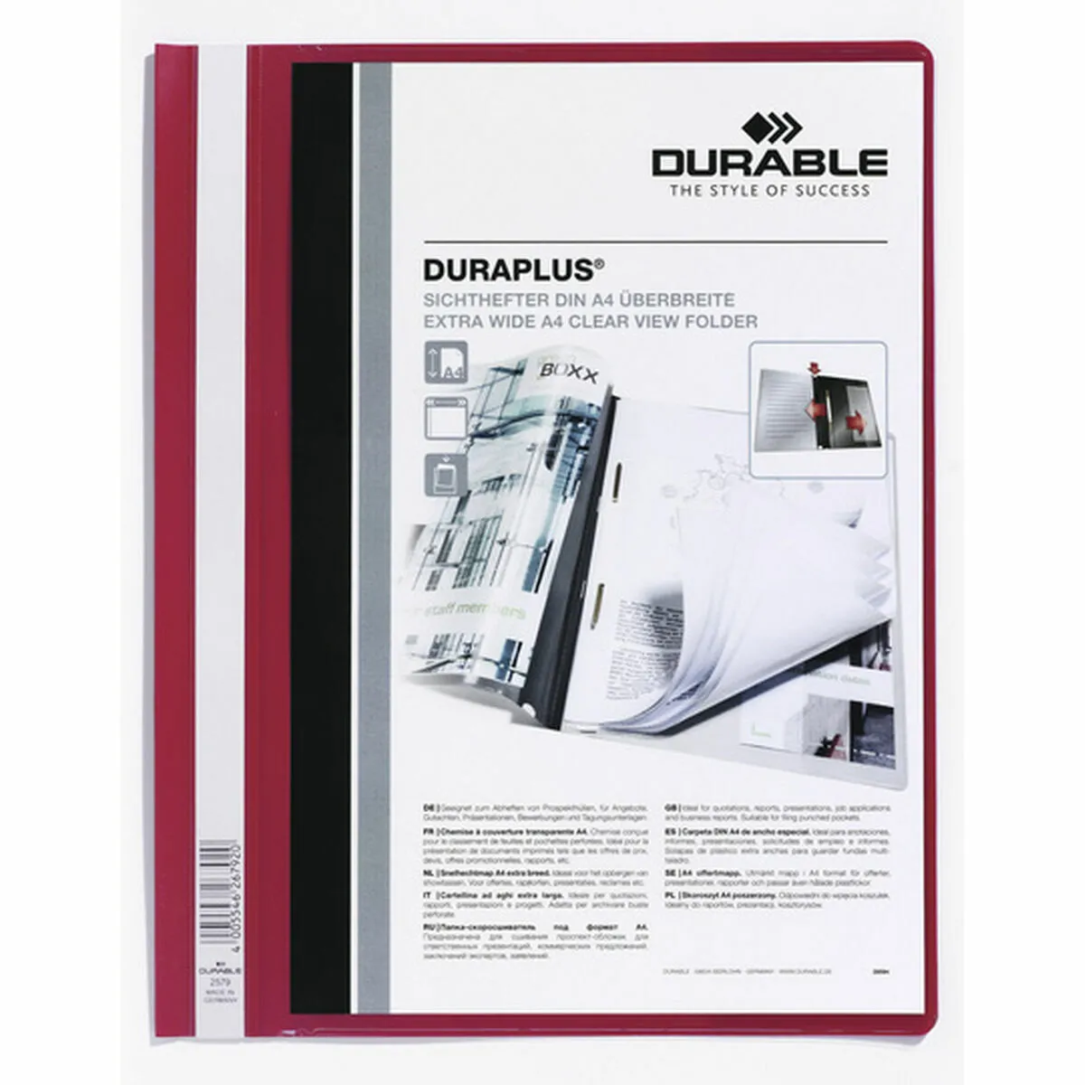Durable Rouge Porte-Documents Duraplus