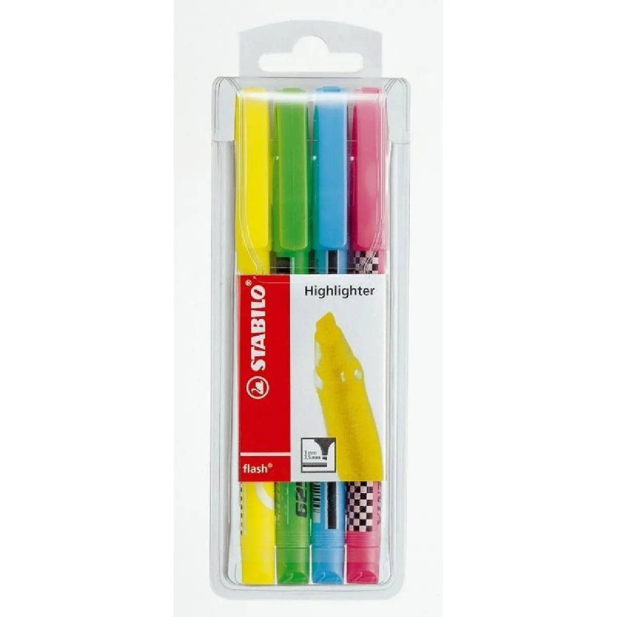 STABILO flash Surligneur Pochette x 4 surligneurs fluo Coloris assortis