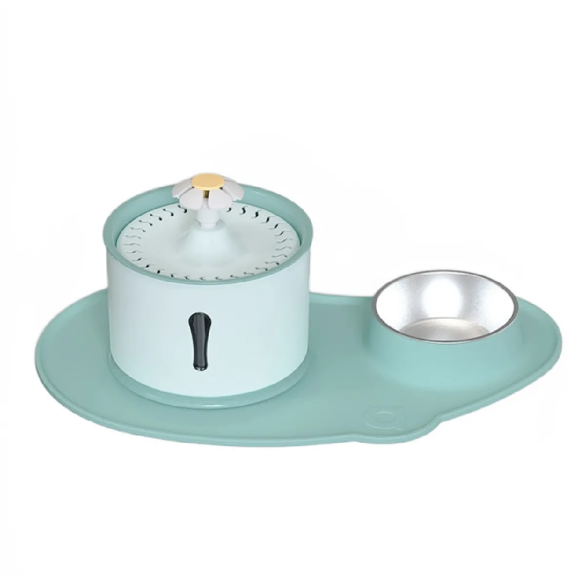 Meilleurs prix pour Fontaine pour chats de compagnie Réservoir d'eau à circulation automatique Bol à boisson et filtre Charge Bouteille d'eau silencieuse Alimentation pour chats & 124 ; Fournitures d'alimentation pour chats (vert)