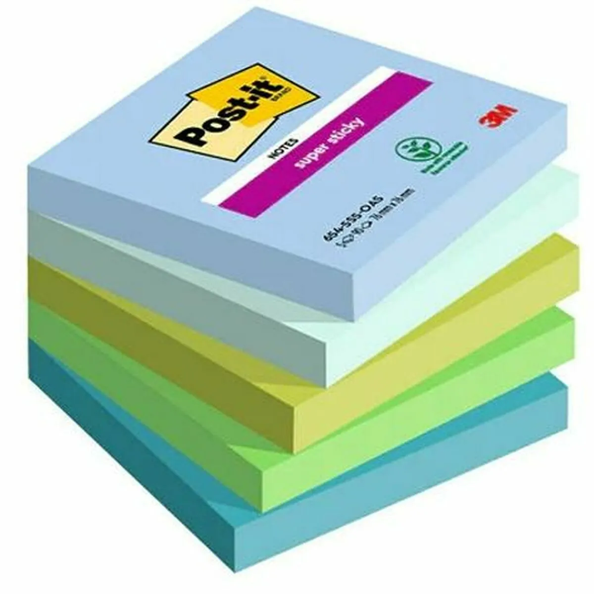POST IT POST-IT Notes Super Sticky Multicouleur (5 Unit&eacute;s)