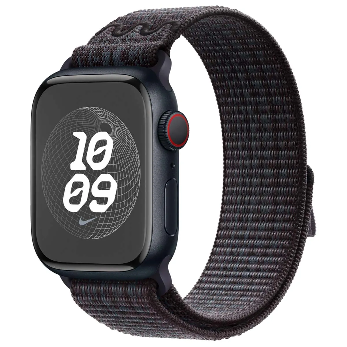 Nike Sport Loop bracelet pour Apple Watch Series 1 á 9 / SE (38/40/41 mm)   Series 10 (42 mm) - Black/Blue