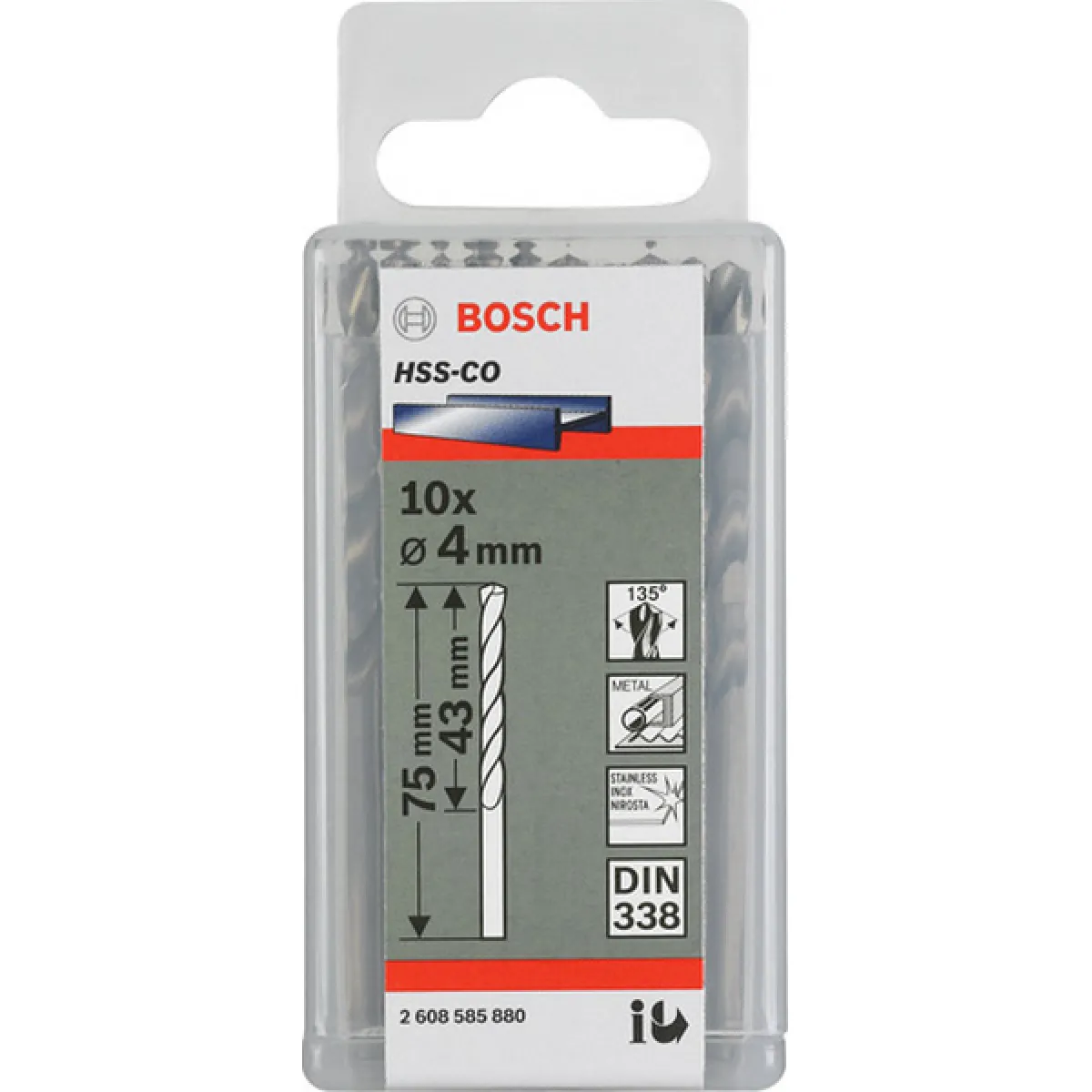 Bosch Forets métal HSS-Co 3,2 mm - x10