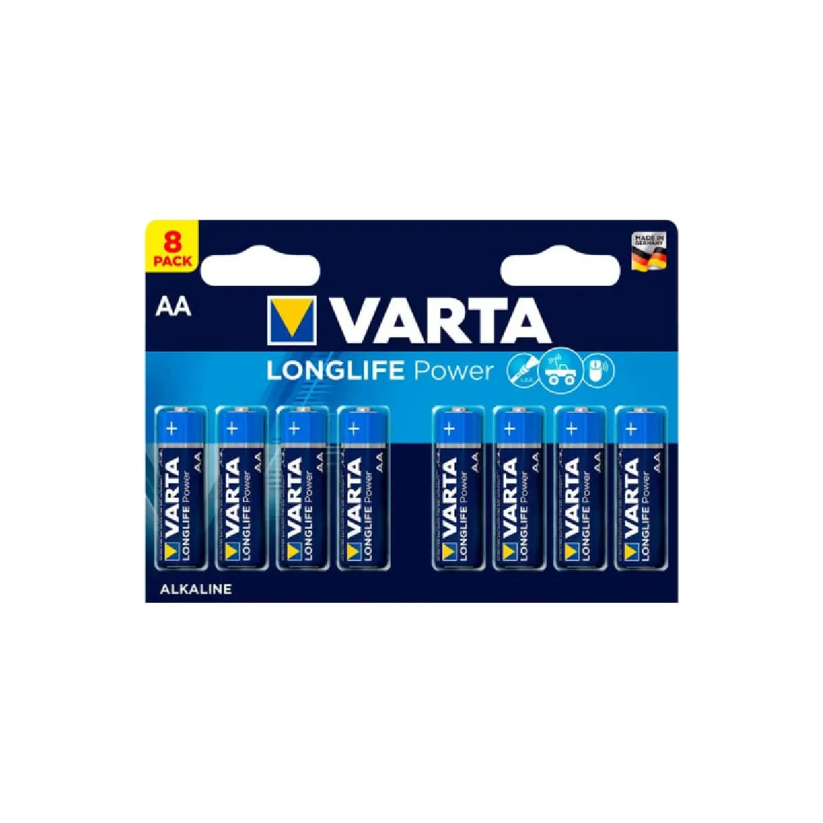 Varta Piles LR6 AA Long Life 8 pièces