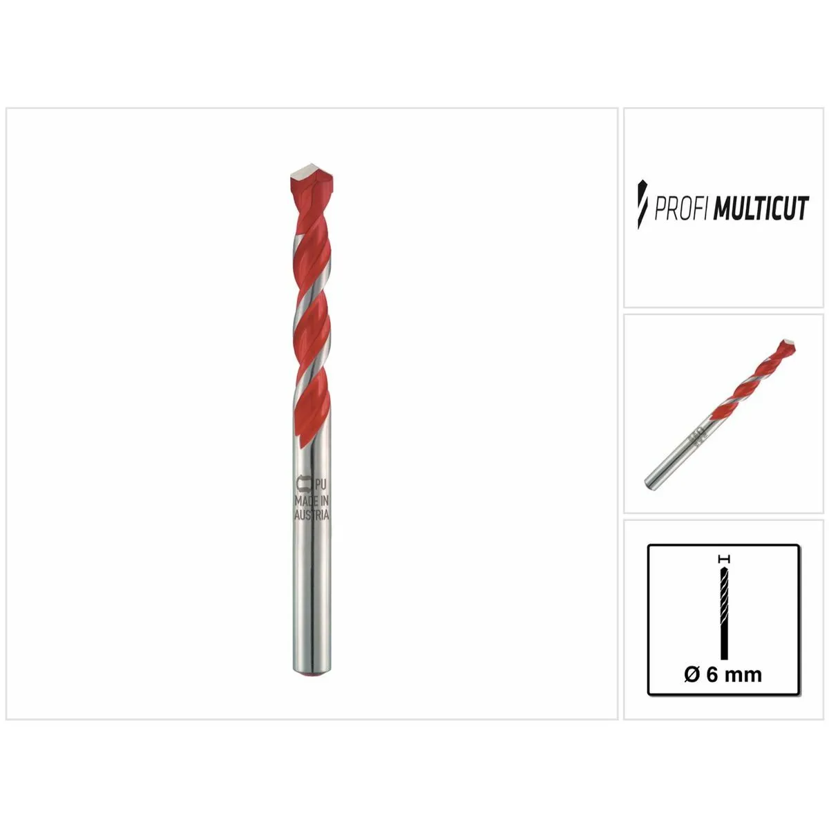 ALPEN  Foret multi-usage en carbure,-⌀ foret: 6 mm