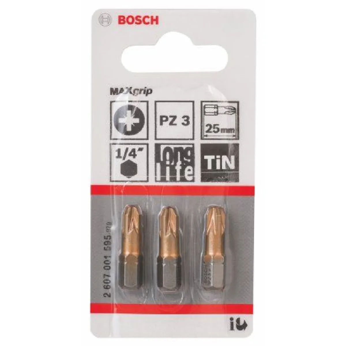 BOSCH Embout vissage PZ 3 25 mm