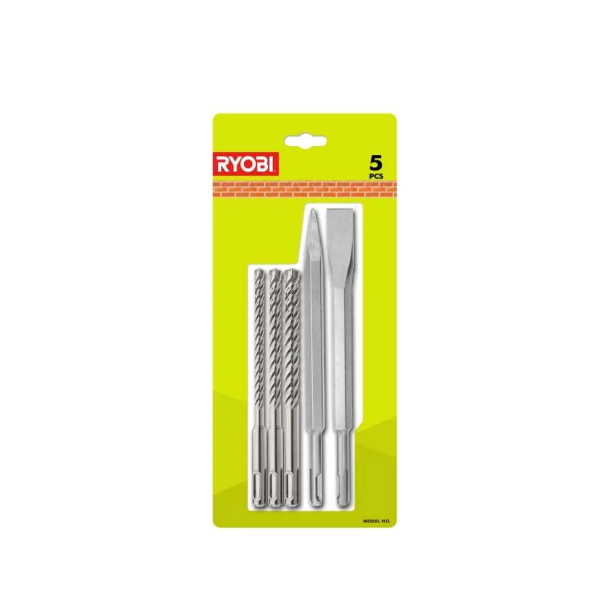 Ryobi Kit 3 forets plus 2 burins SDS+