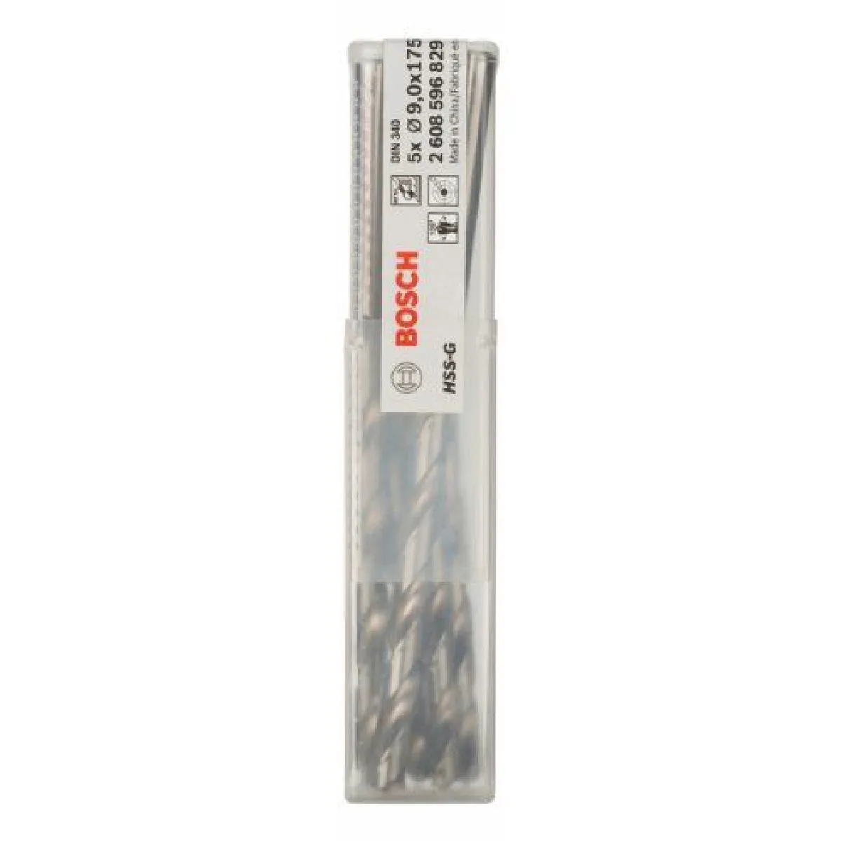 Bosch 2608596829 Foret Métaux Rectifié HSS G DIN 340 9 mm