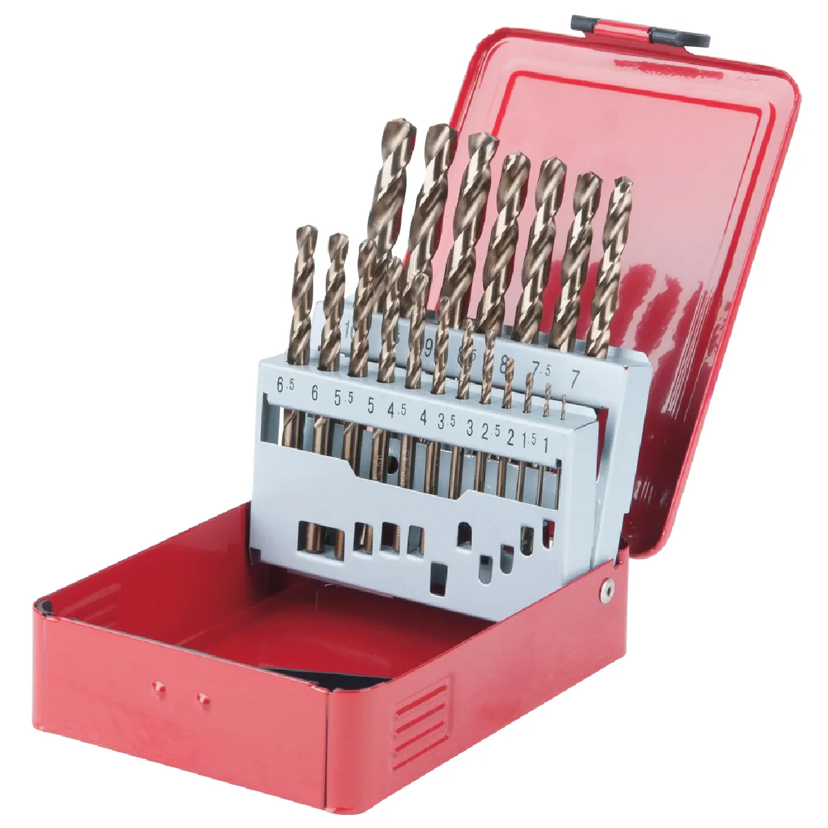 KS TOOLS  Coffret forets m&eacute;tal HSS-Co - 19 pi&egrave;ces