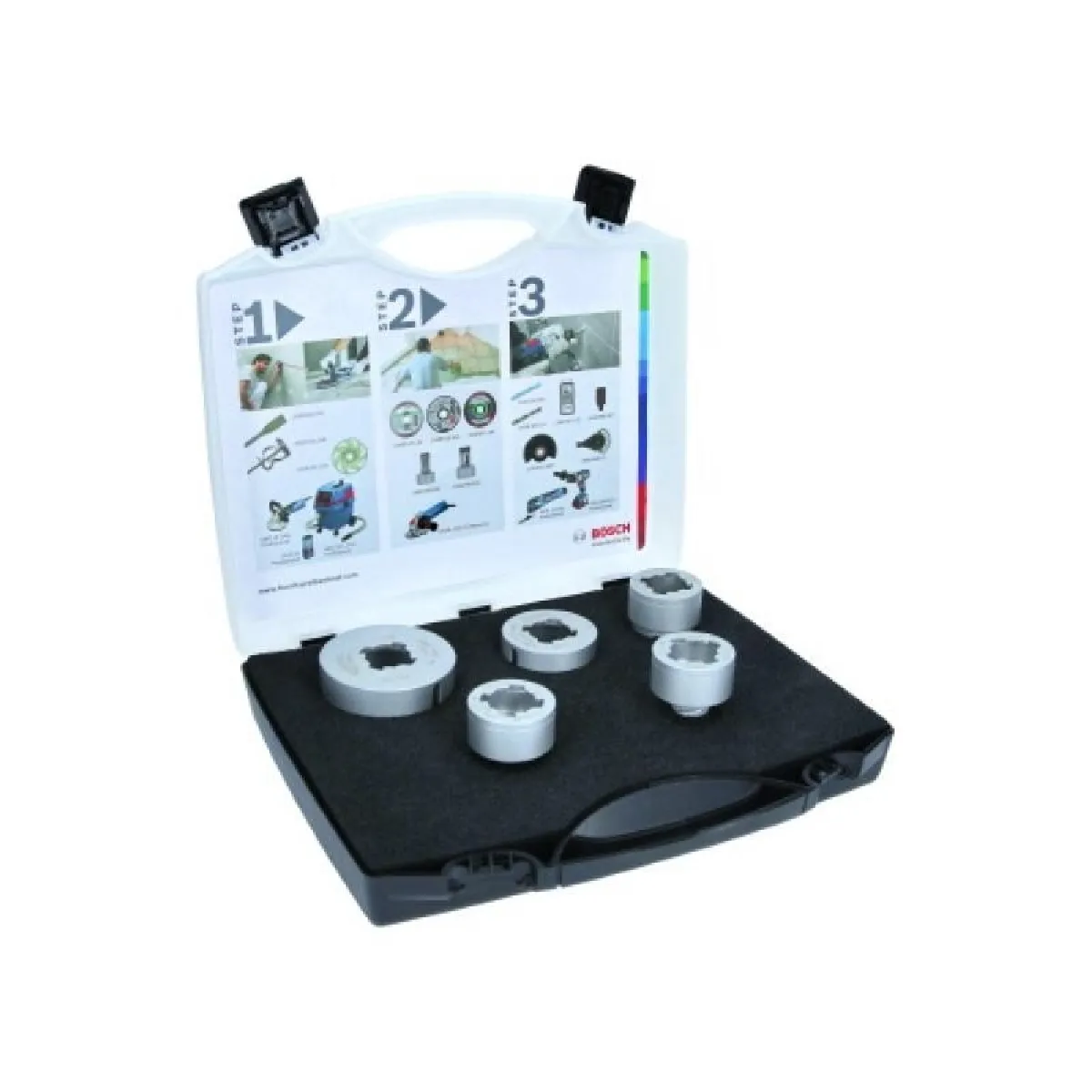 Coffret Bosch 2608599037 – 5 Trépans Diamants X-Lock pour Carrelage