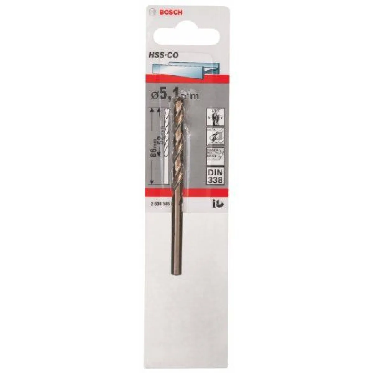 Bosch Foret métal HSS-Co - 5,1 mm
