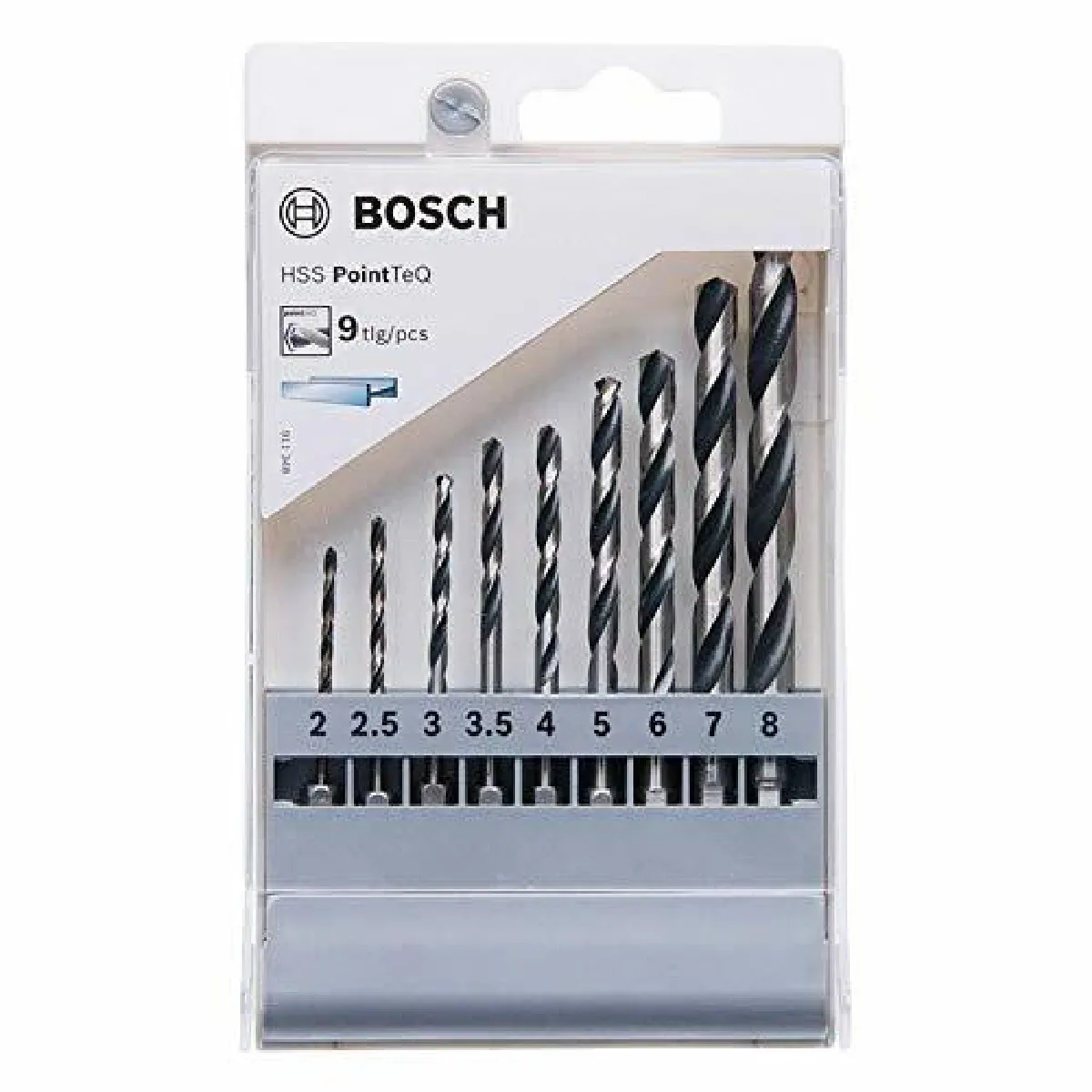 Forets HSS PointTeQ Hex Bosch 2607002826 – Jeu de 9 pièces