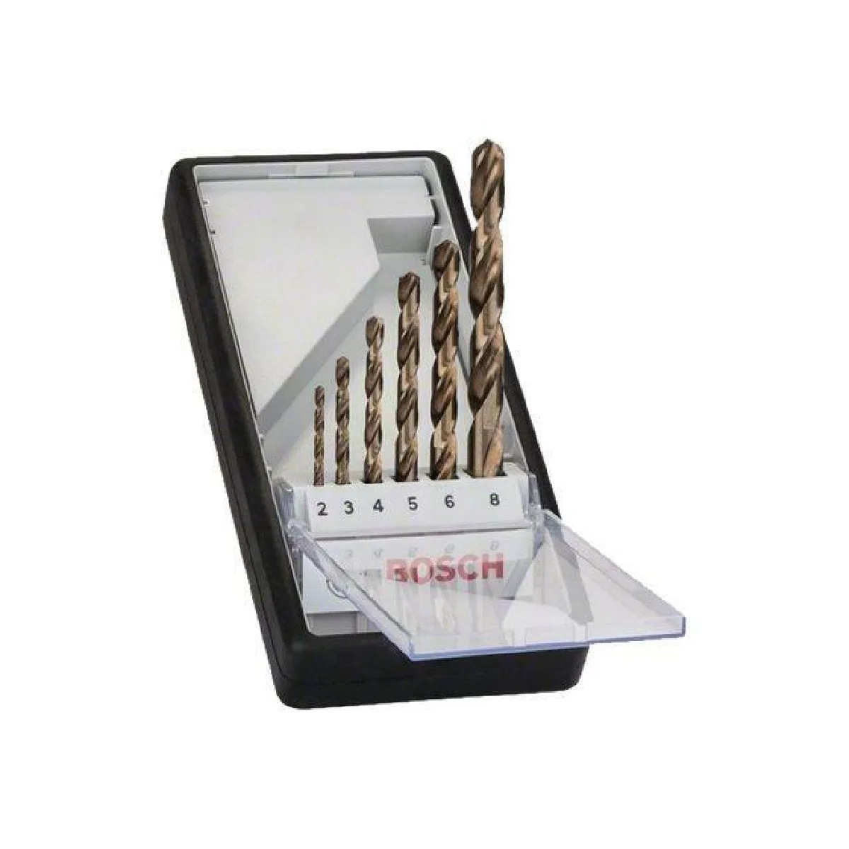 Forets Métal Bosch 2607019924 – Jeu de 6 pièces HSS-Co, Ø 2-8 mm