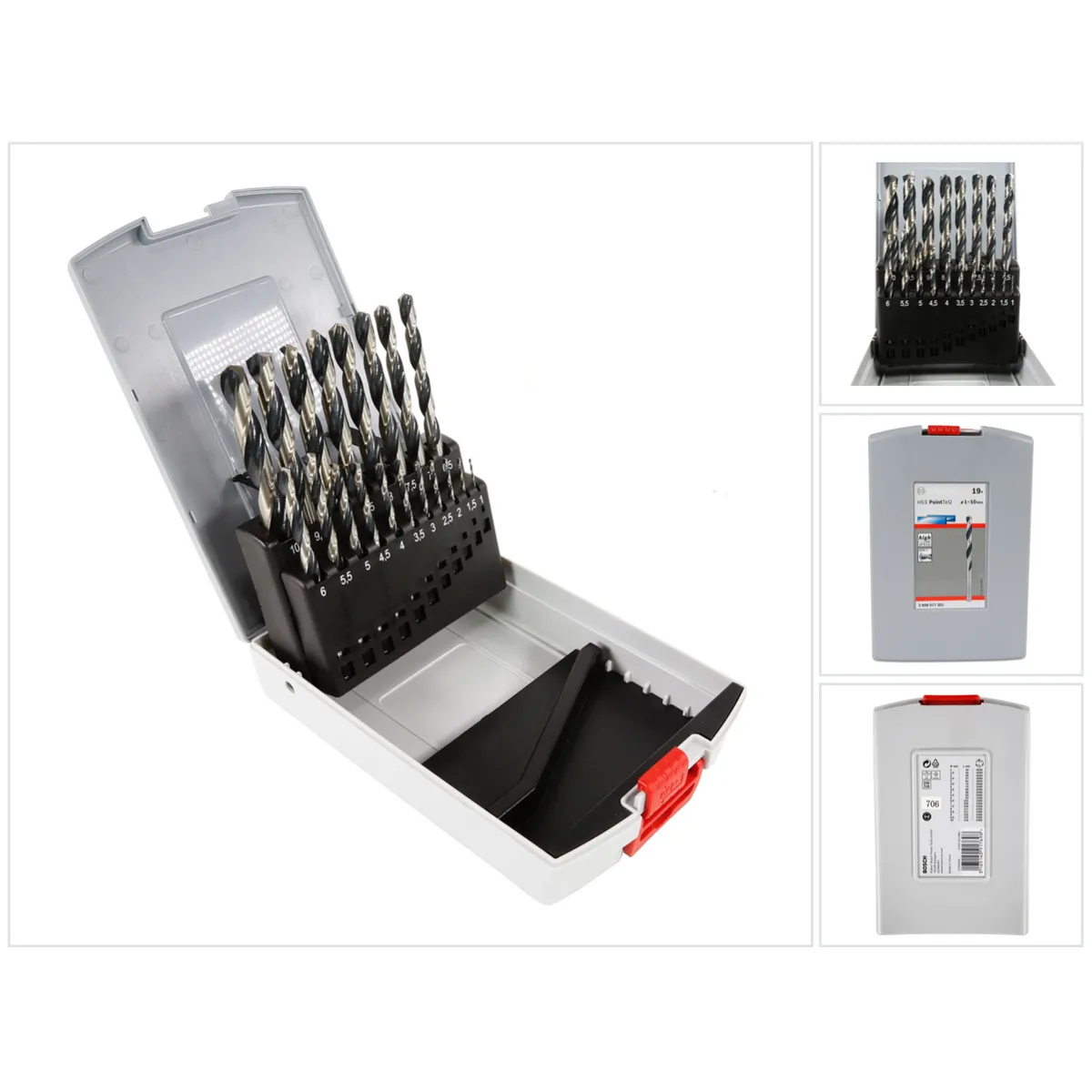 BOSCH Forets hélicoïdaux HSS 19 pièces