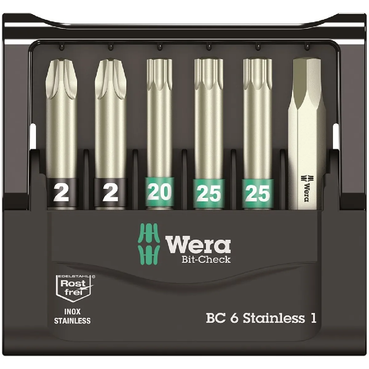 Wera Etui 6 Embouts De Vissage Inox