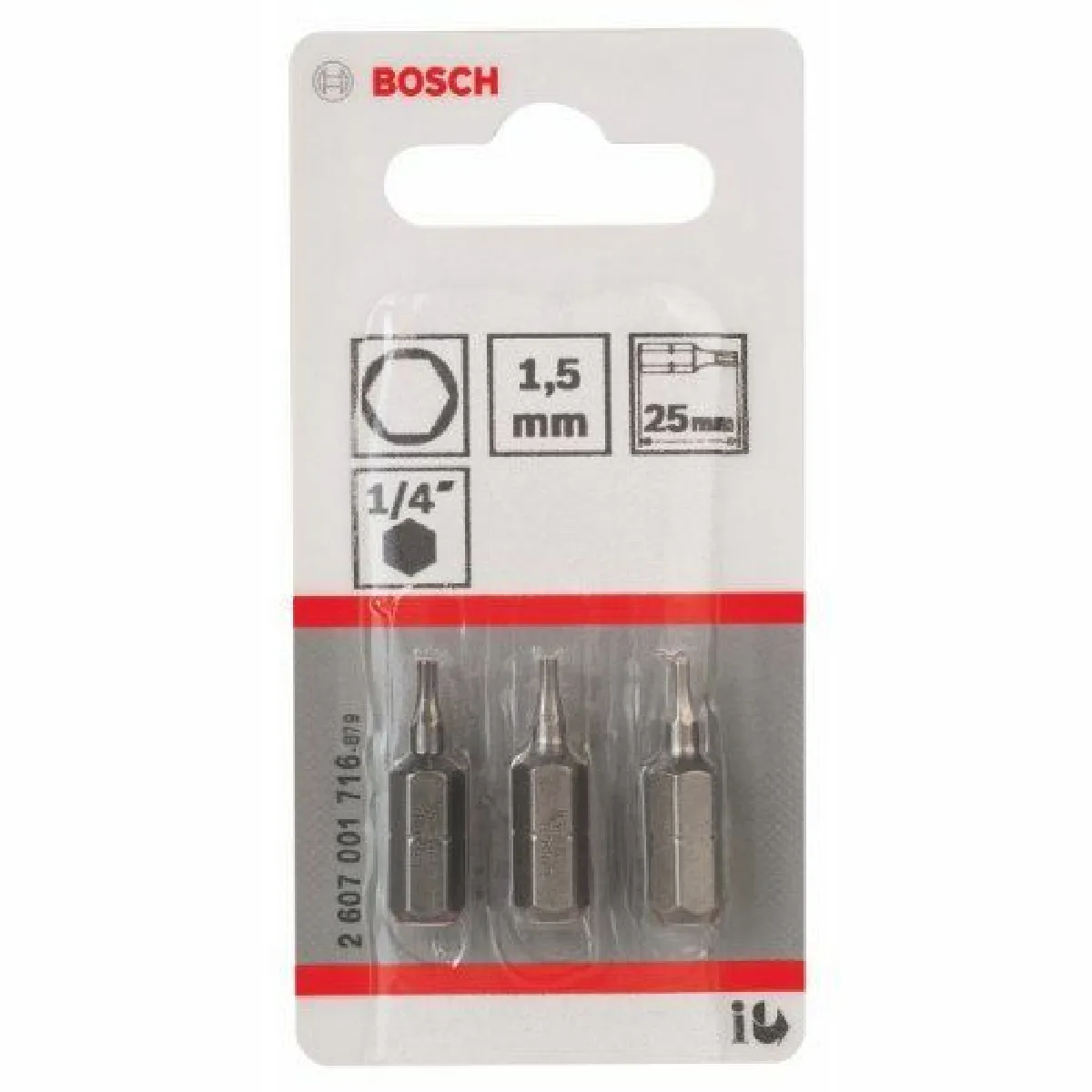 Bosch Embouts de vissage hexagonaux - Lot de 3