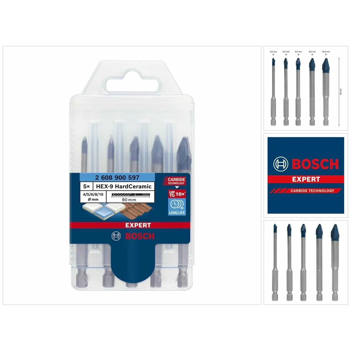 BOSCH Forets Hard Ceramic HEX9