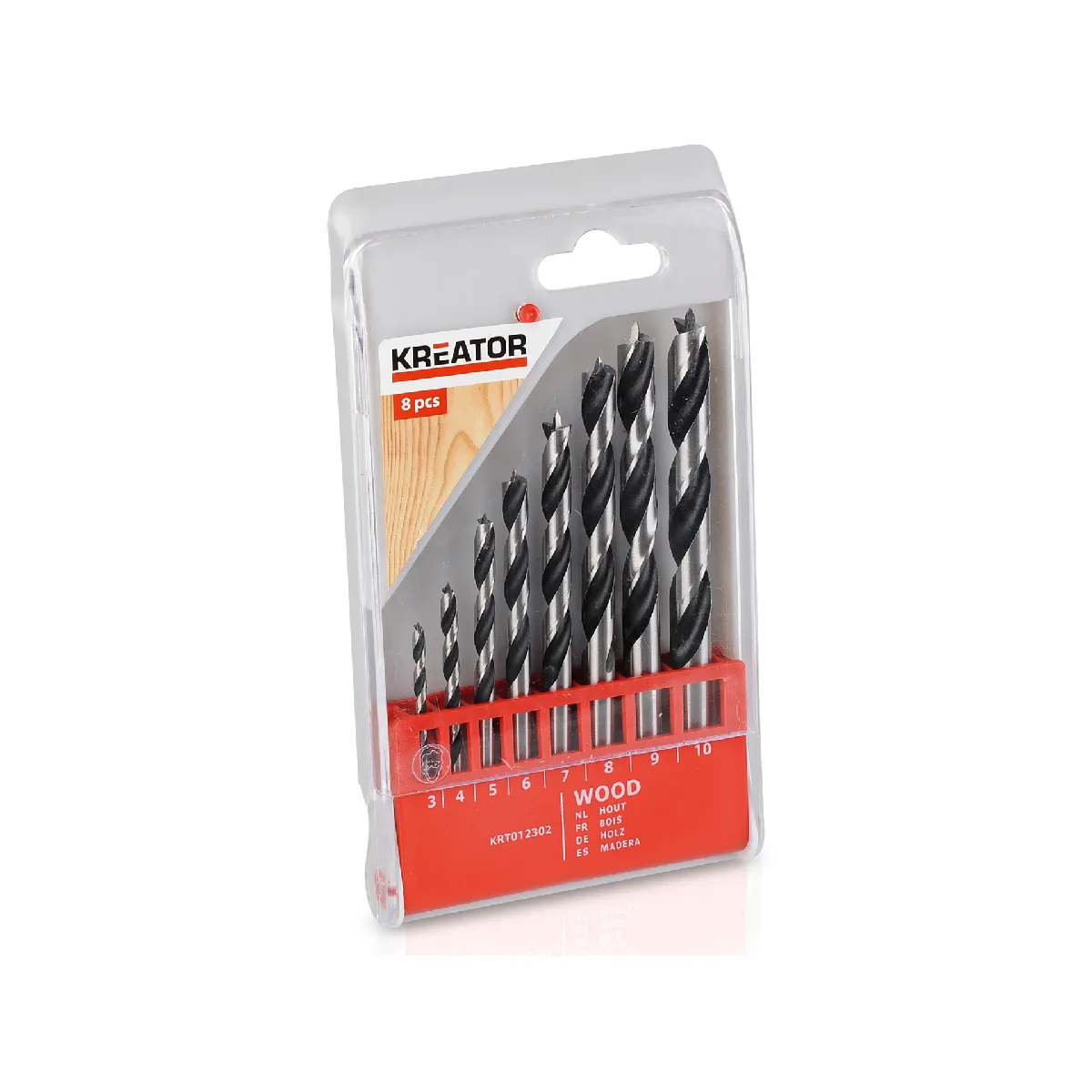 Kreator Coffret Mèches À Bois - 8 Pièces