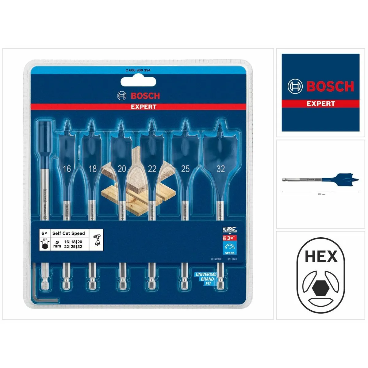 Bosch Mèches Plates SelfCut Speed