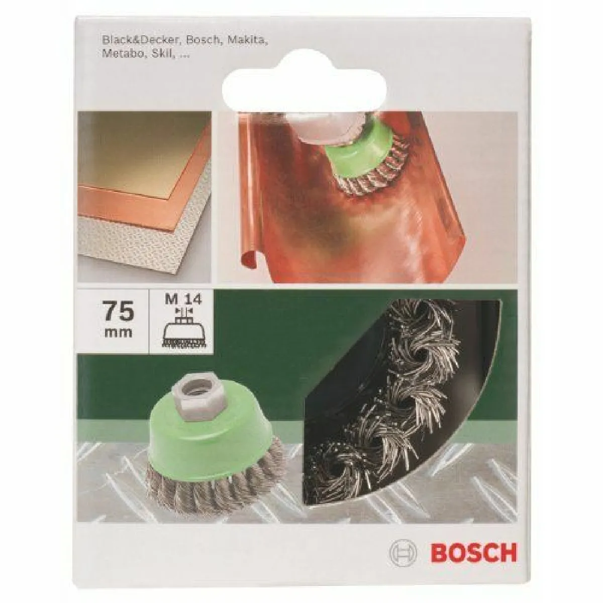 Bosch 2609256504 Brosse boisseau M14 inox 75 mm