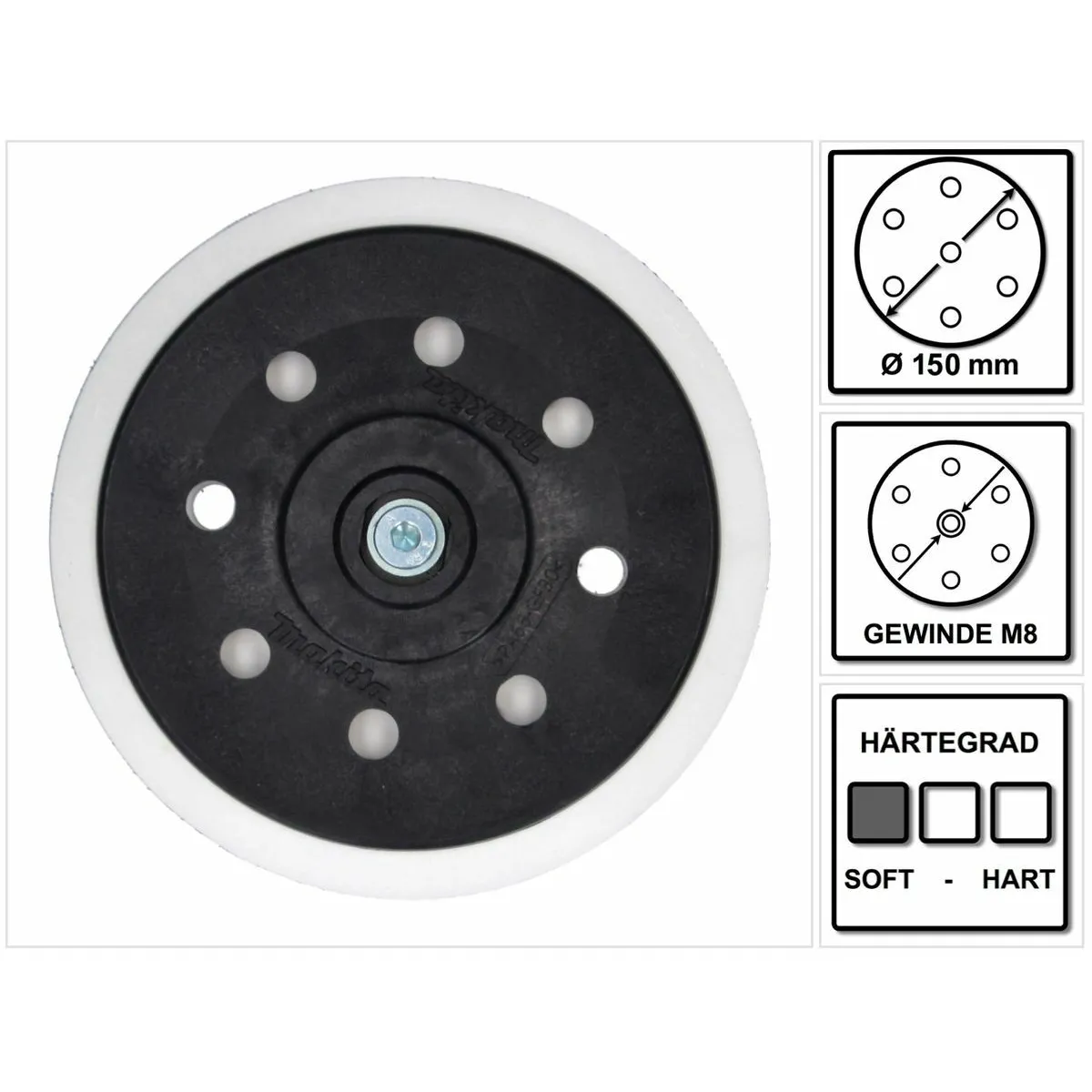 Makita Disque de ponçage souple 150 mm M8