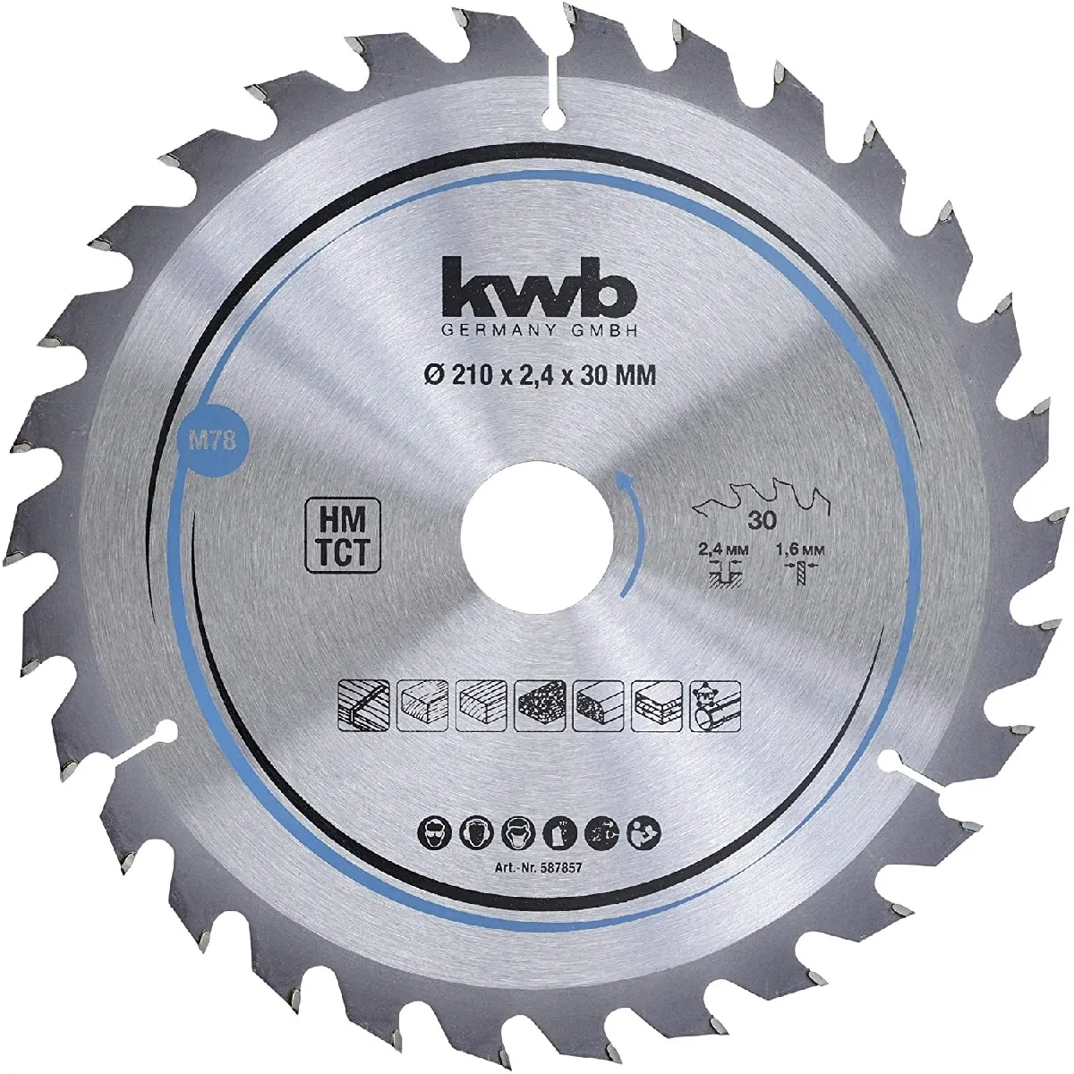 KWB  Lame de scie circulaire bois dur - 210 mm