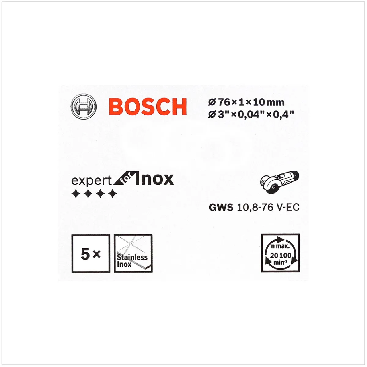 Bosch Expert for Inox - vue 2