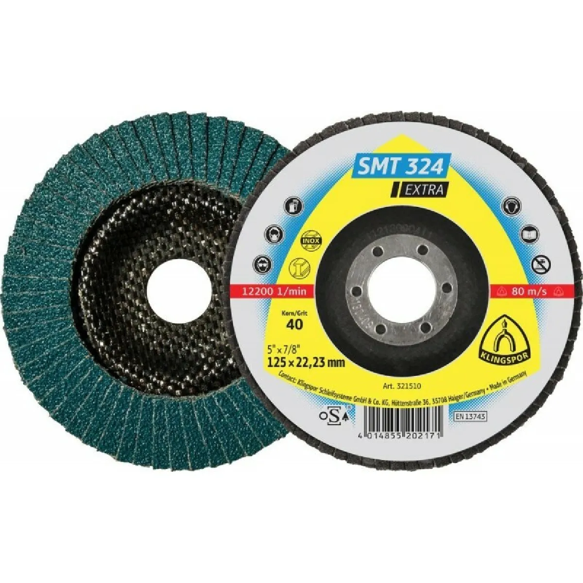 Klingspor Disque À Meuler Bombé 125 Mm