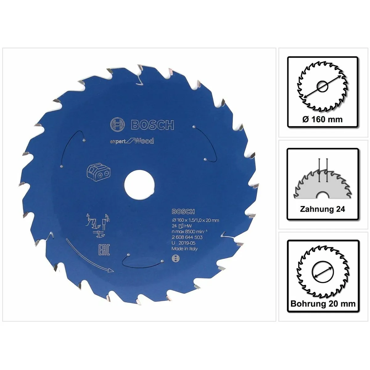 Bosch Expert for Wood 160 mm - vue 2