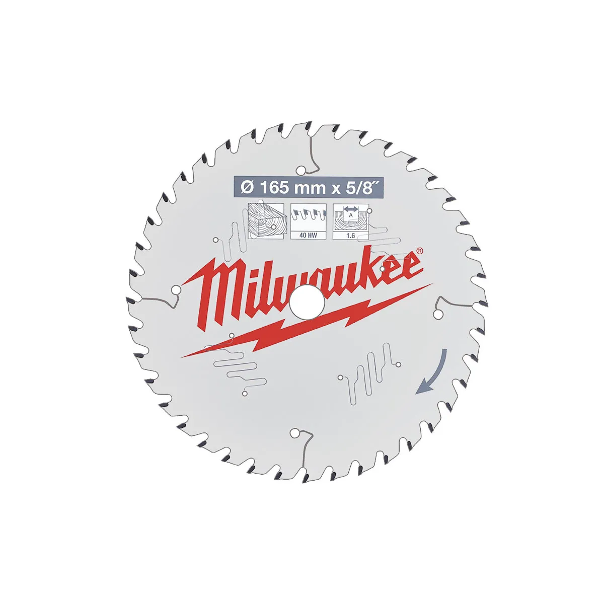MILWAUKEE  165mm 40 dents