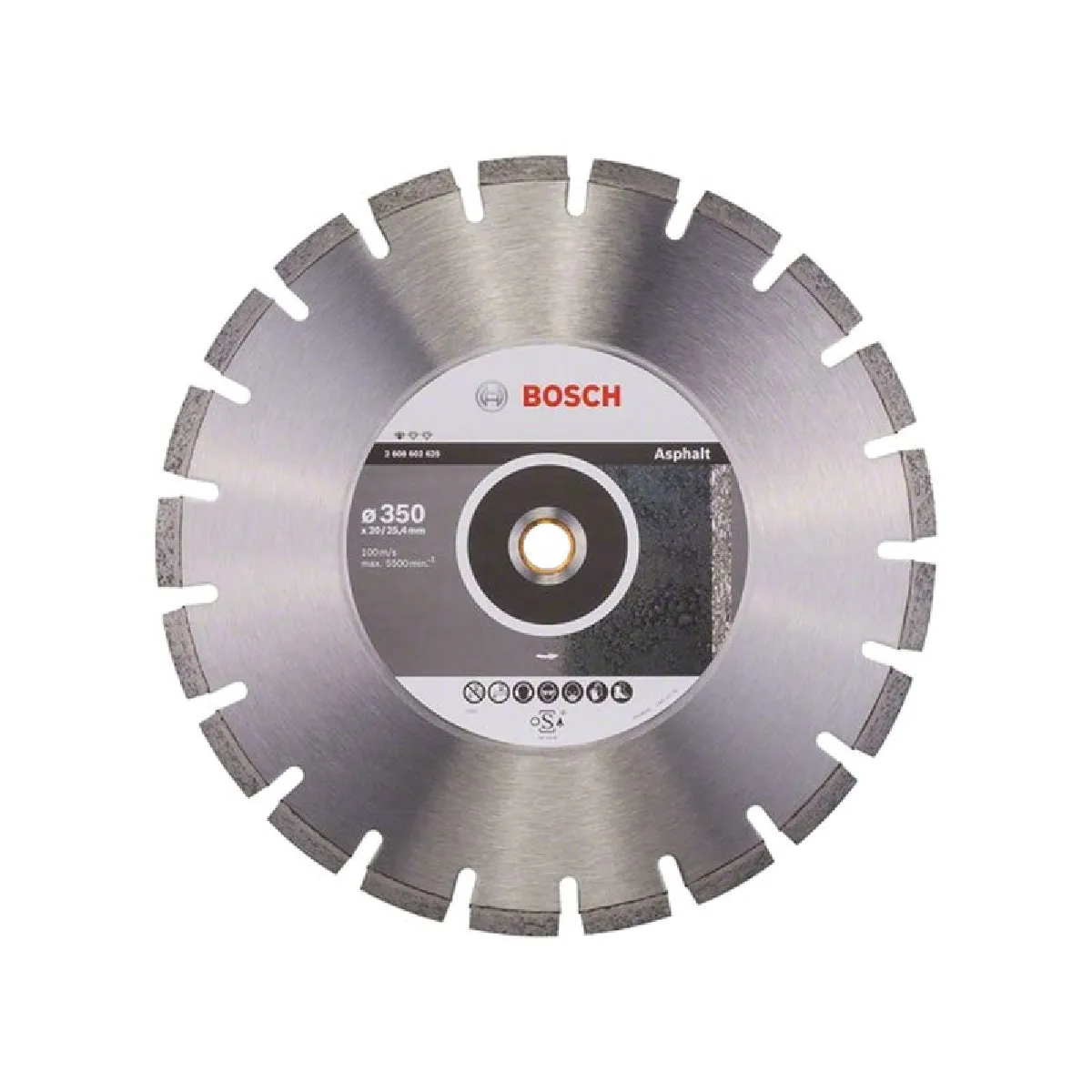 Disque à tronçonner diamanté Professional for Asphalt 350 x 2025 40 x 3 2 x 8 mm Bosch 2608602625 - vue 2