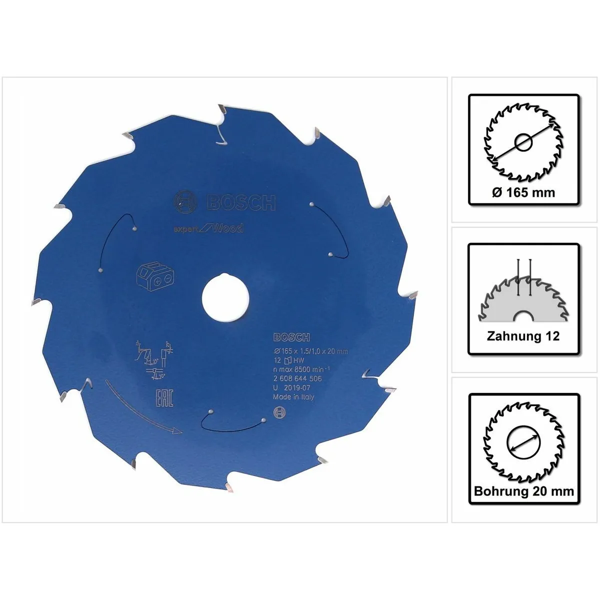 BOSCH Lame de scie circulaire Expert 165 x 1 0 x 20 mm