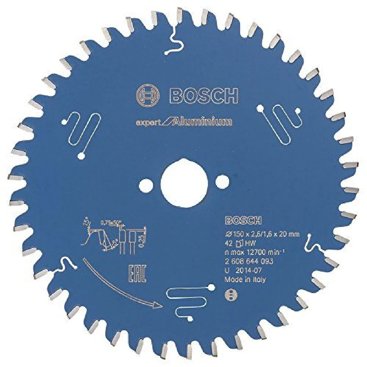 Bosch 2608644093 Lame de scie circulaire aluminium 150 x 20 x 2 6 mm