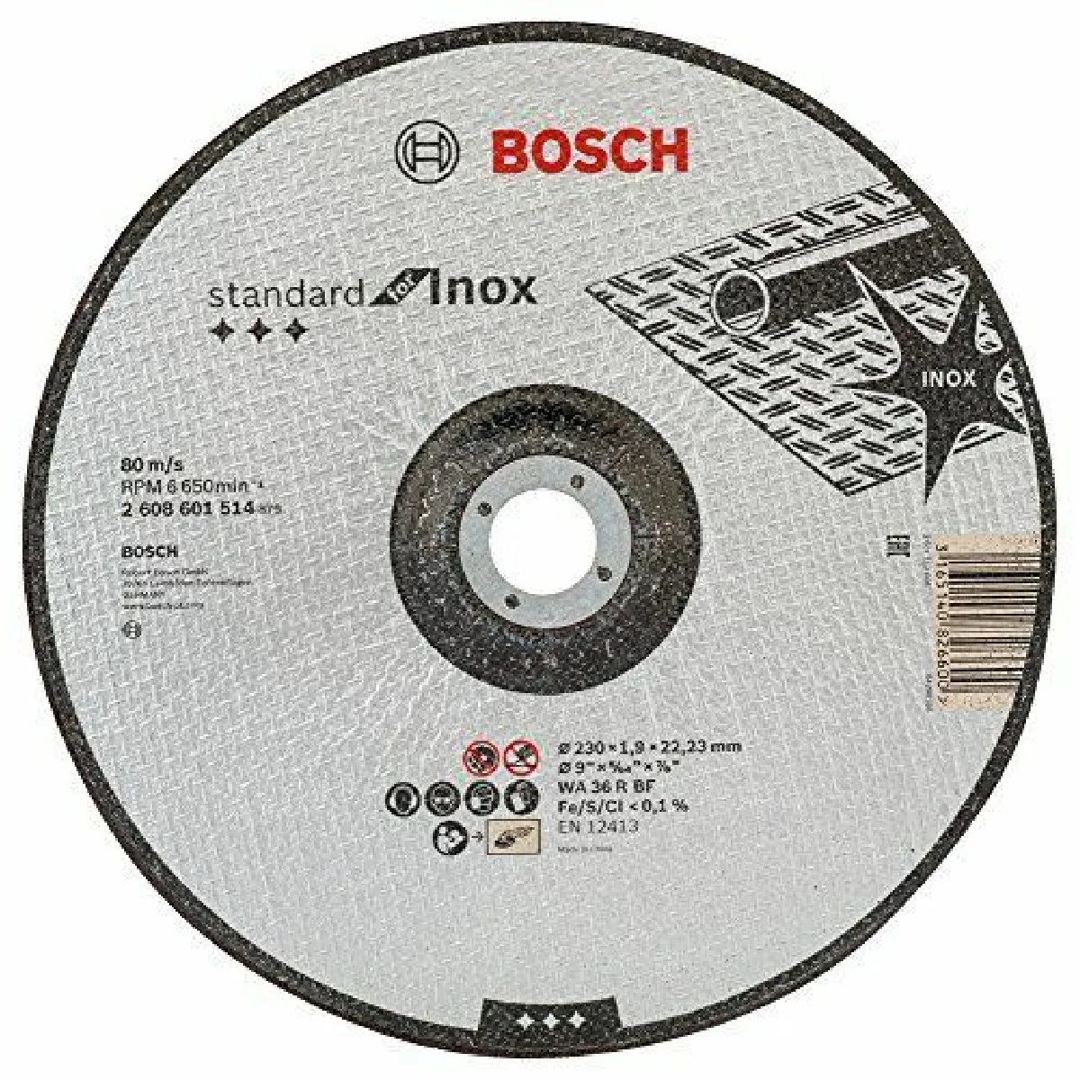 Bosch Disque tronçonner inox WA 36 R BF 230 mm