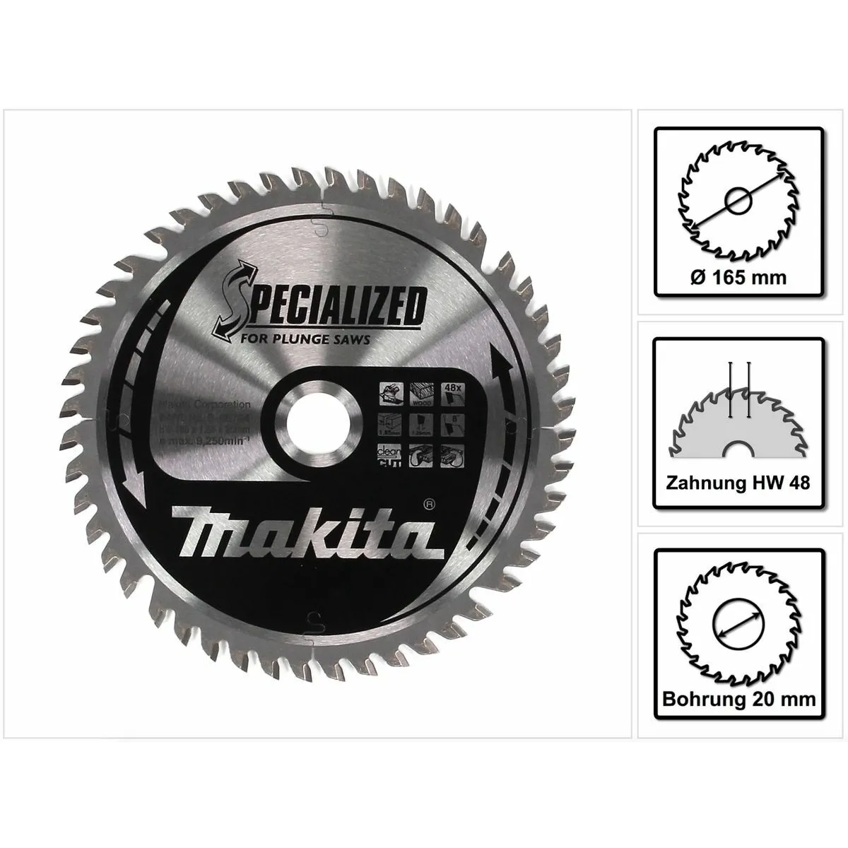 Makita Lame Scie Circulaire 165mm B 56764
