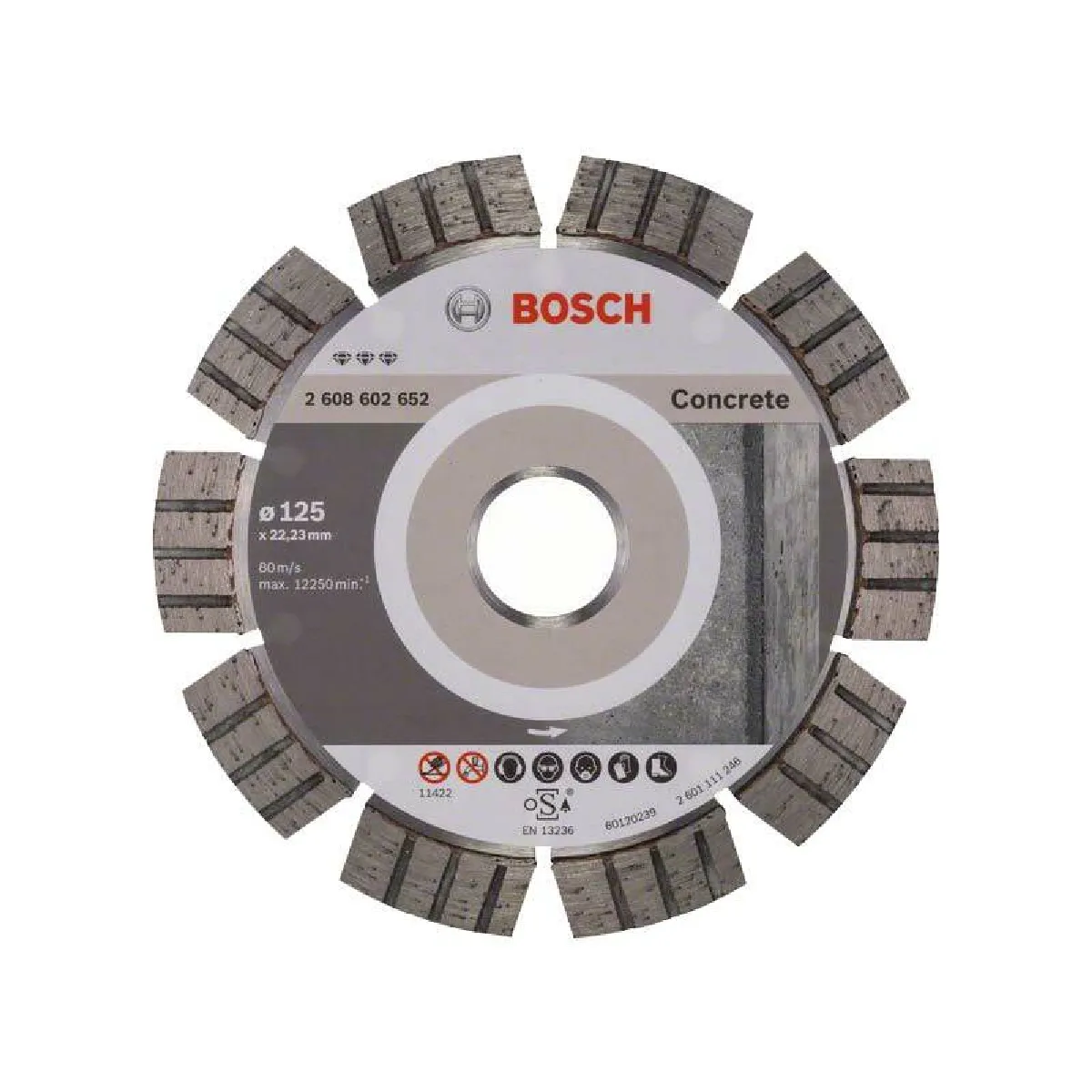 Bosch Disque à tronçonner diamanté Best for Concrete 125 x 22,23 x 2,2 x 12 mm