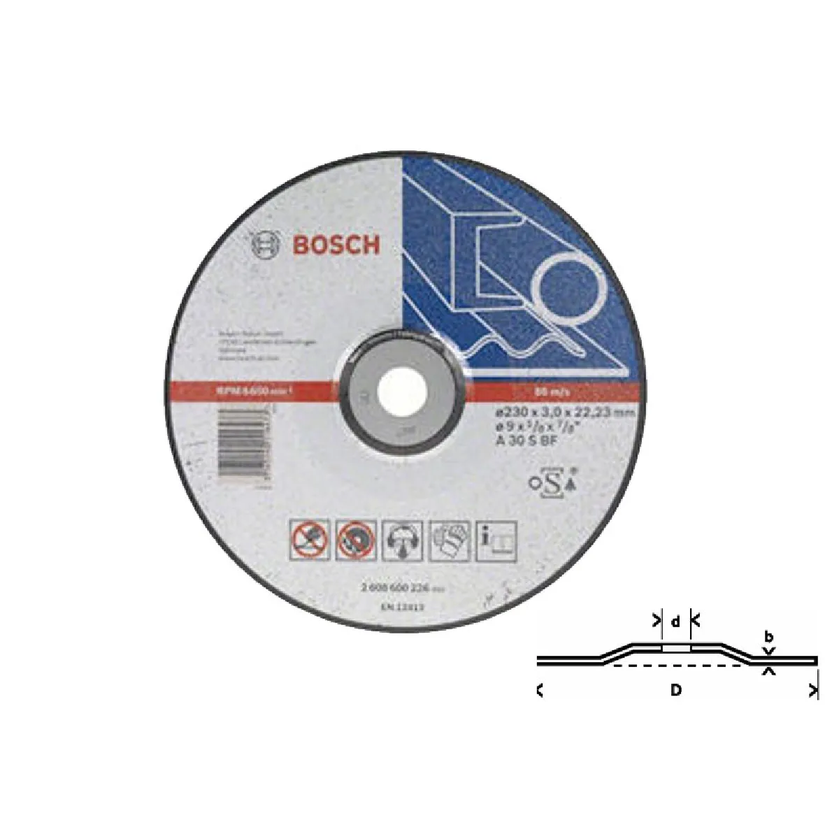 BOSCH Disque à tronçonner métaux 115 mm