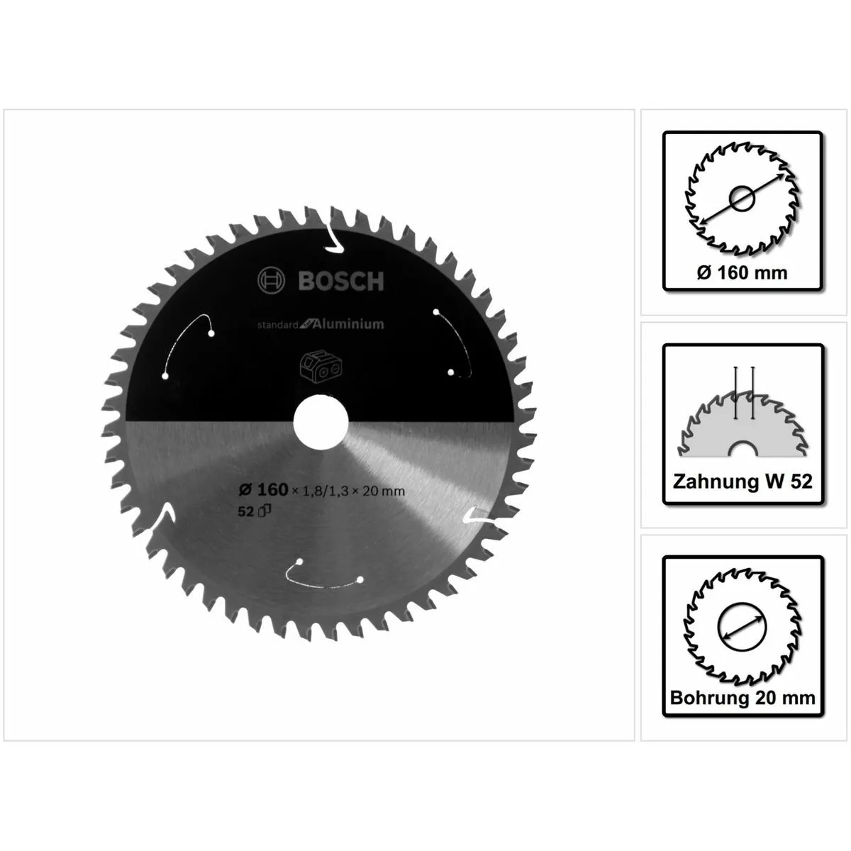 Bosch Lame Scie Circulaire Aluminium 160 mm
