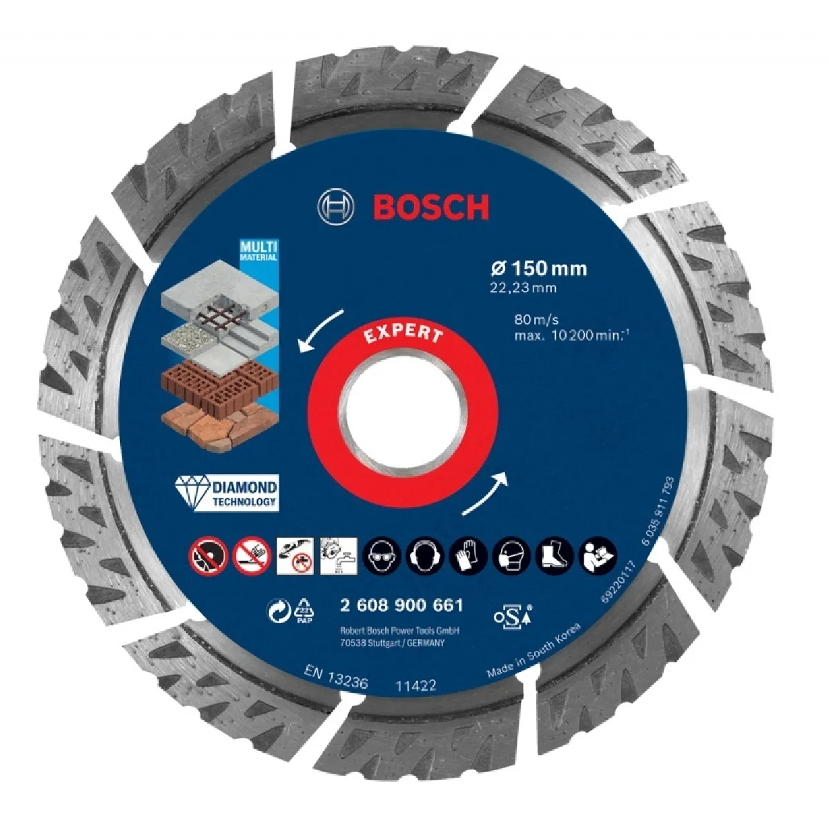 Bosch Disques tronçonner diamantés MultiMaterial