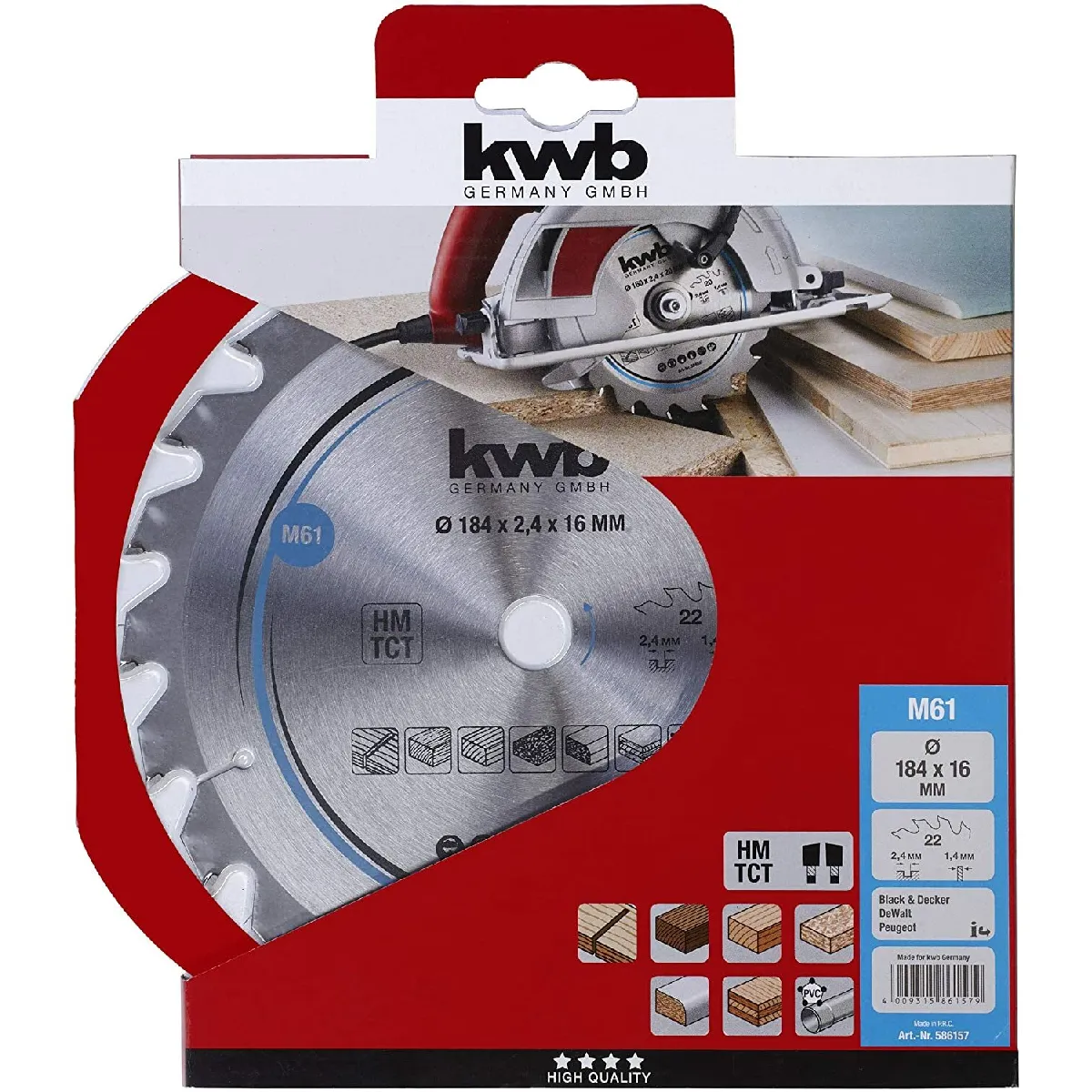 KWB  Lame de scie circulaire bois - 184 mm