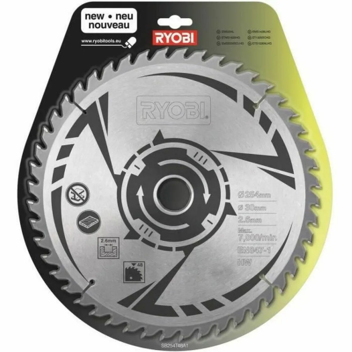 Ryobi Disque de Coupe SB254T48A1 Ø 254 mm