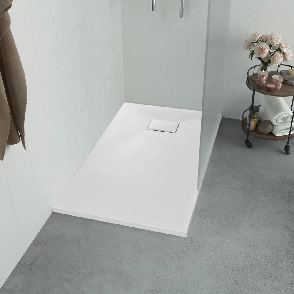 vidaXL Bac de douche SMC 90x90 cm - vue 2