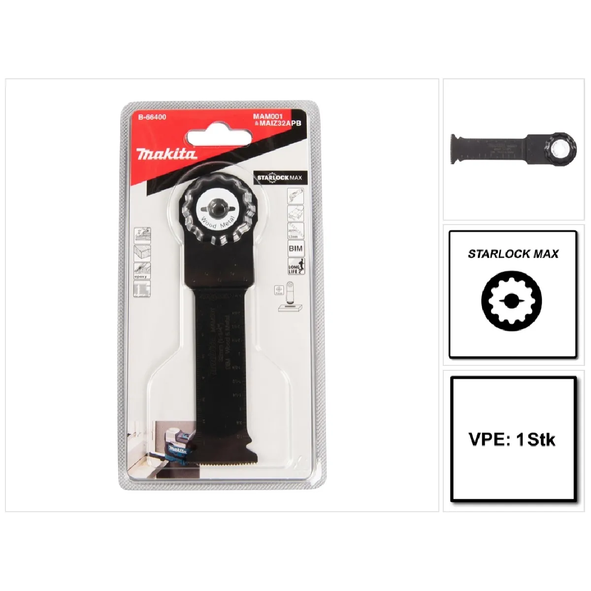 Makita MAM001 Lame de scie plongeante Starlock Max