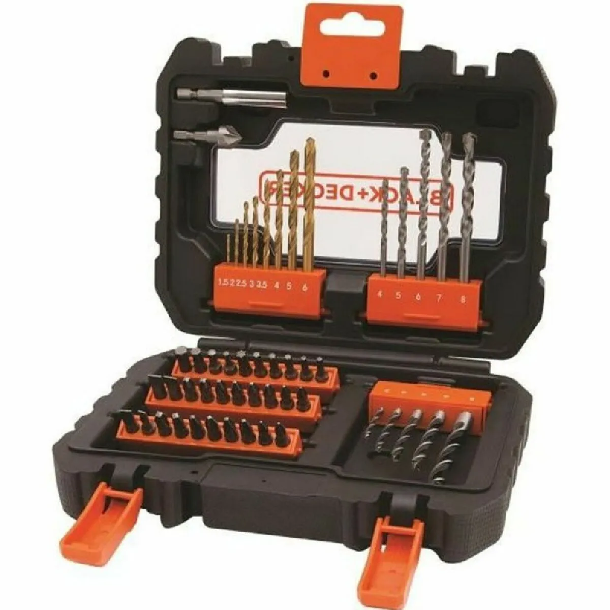 Coffret D'Accessoires Perceuse-Visseuse Black+Decker A7232-XJ – 50 Pièces, Acier