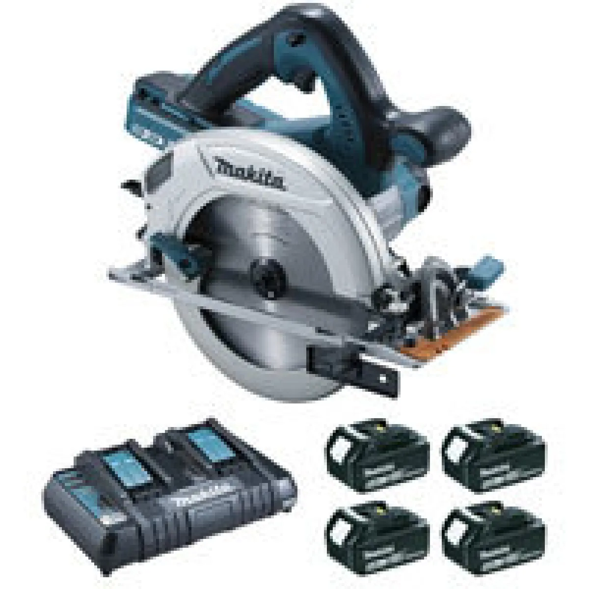Makita Scie circulaire sans fil 36 Volts 2x18 Volts Li Ion Ø diamètre 190mm 4 batteries DHS710PT4J - vue 4
