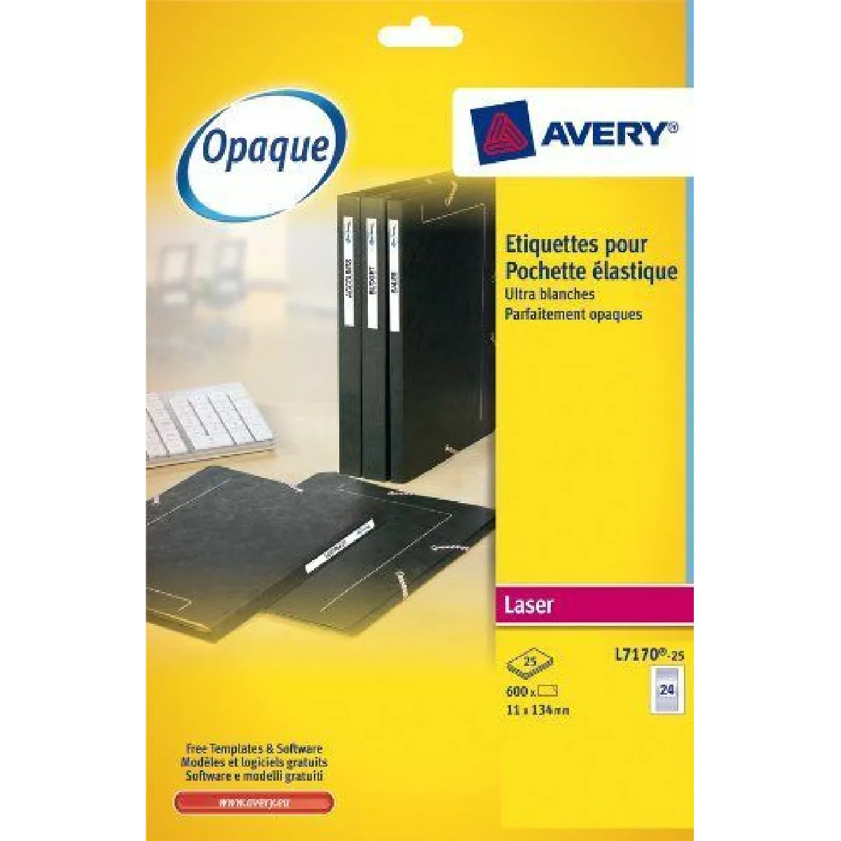 AVERY &Eacute;tiquettes adh&eacute;sives L7170-25 - 