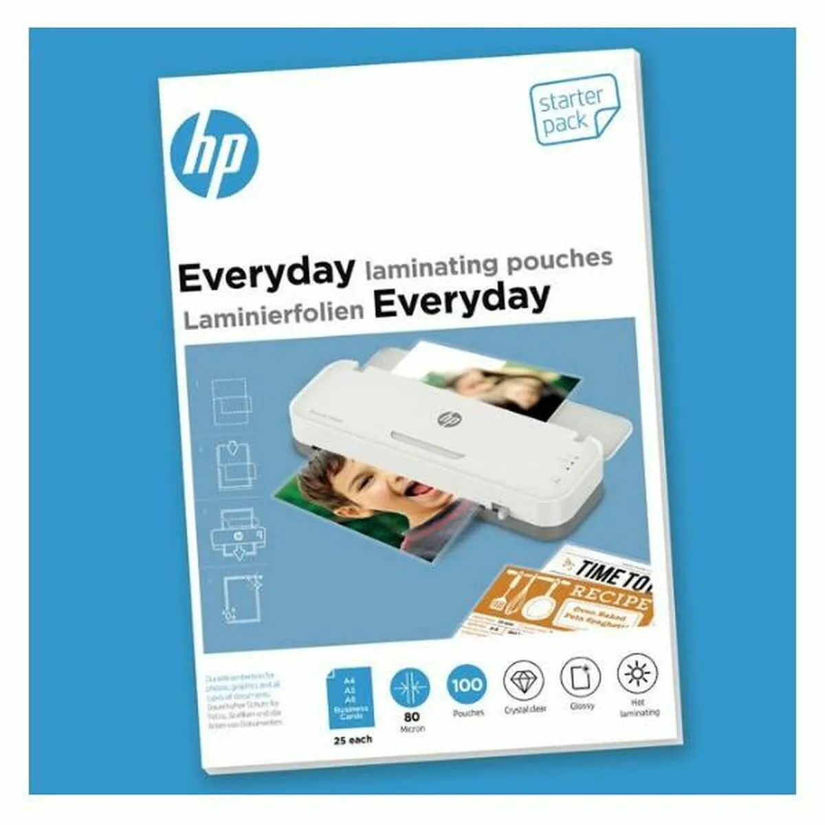 Feuilles pour plastifier HP Everyday 100 Unités