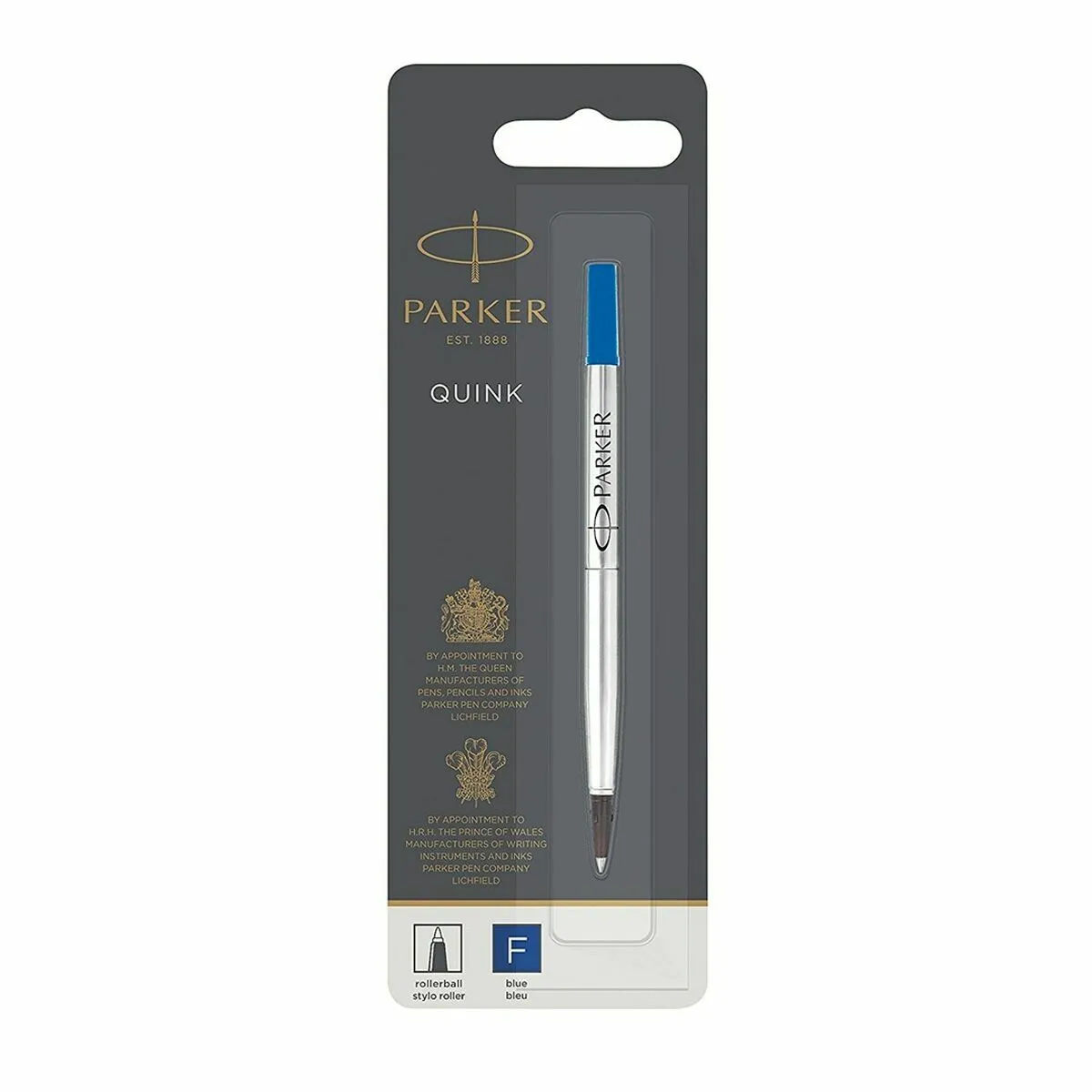 Non Communiqué Bleu Parker Recharge Roller Ball, Pointe Fine, E, Blister X 1 - Image 3