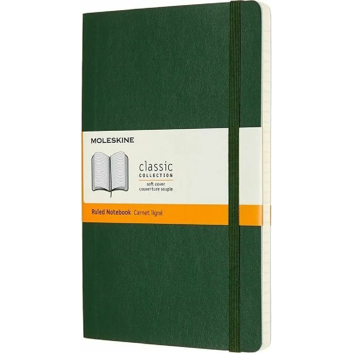 Moleskine Blanches/Vert Carnet Classique Grand Format À Pages Couverture Souple - Image 3