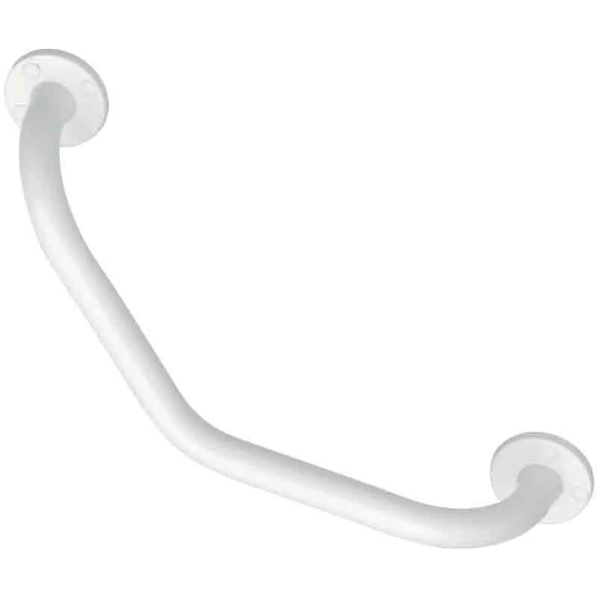 Godonnier Blanc Barre D'appui Coudée 135° En Acier - 225 X 225 Mm